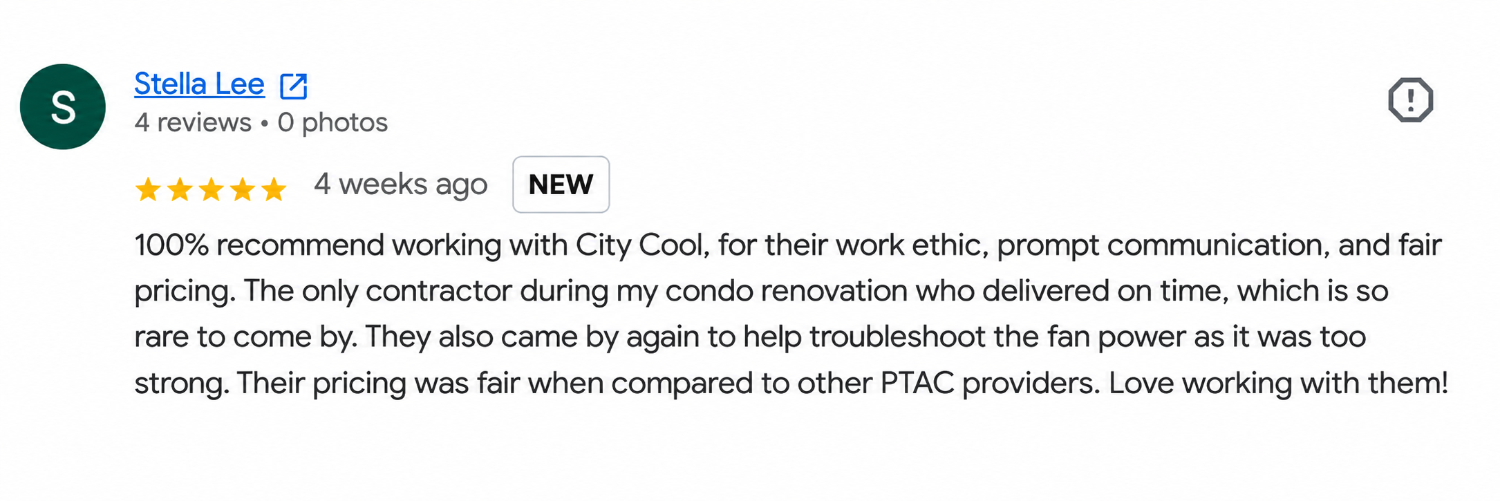 Google review screenshot