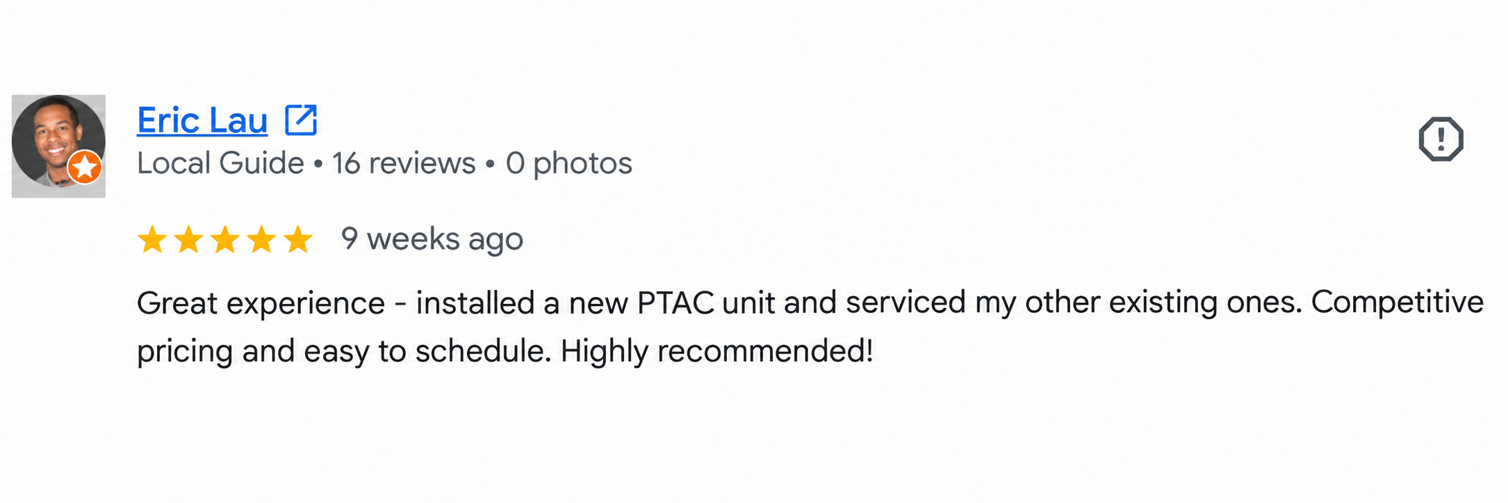 Google review screenshot